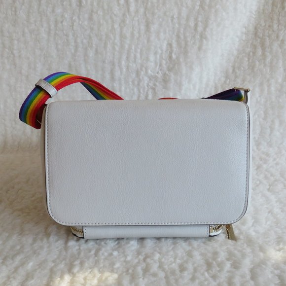 Kate Spade Darcy Pride Flap Backpack (White Dove) main image 10